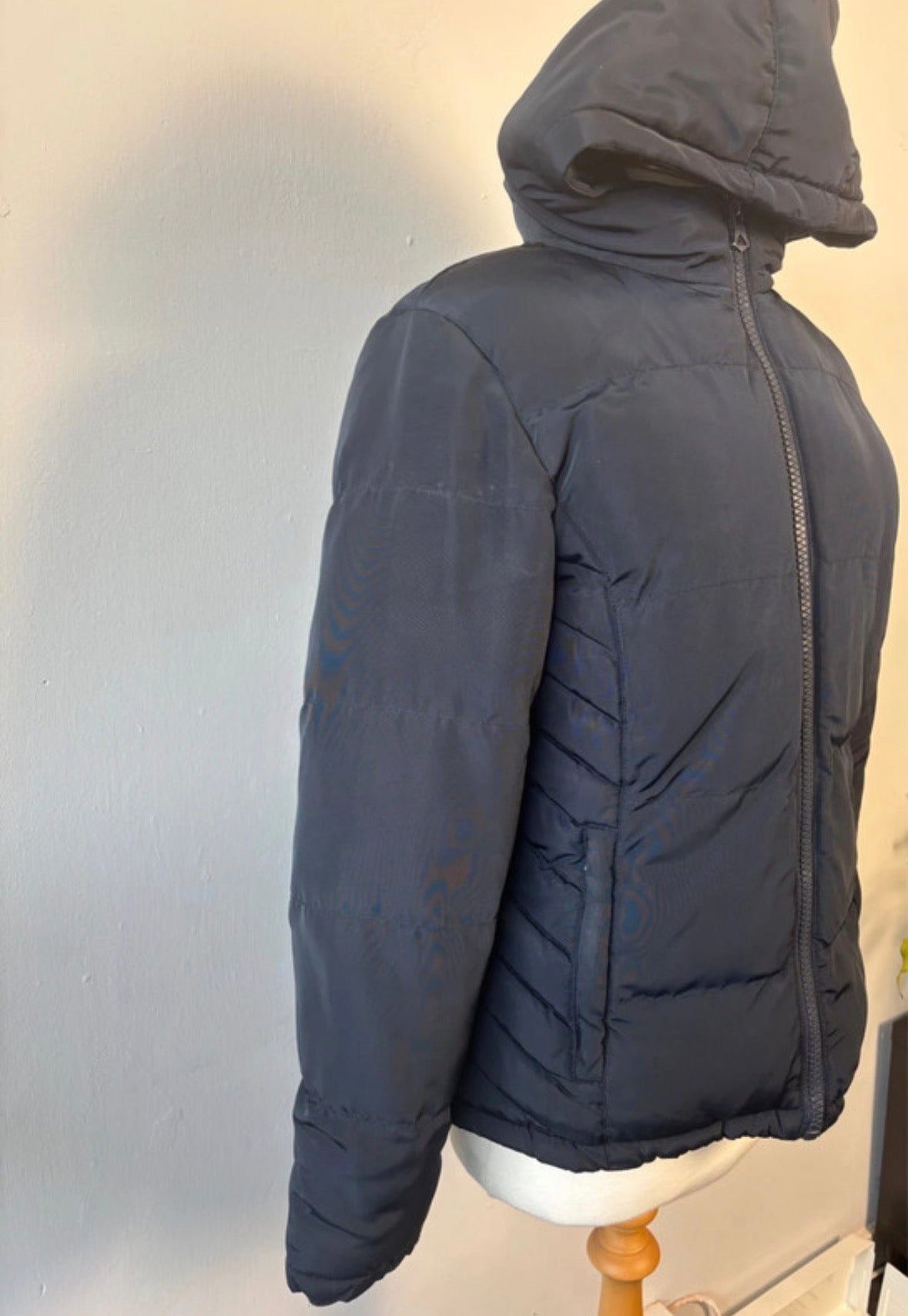 SoulCal & Co Navy Hooded Puffer Jacket – Fleece Lined