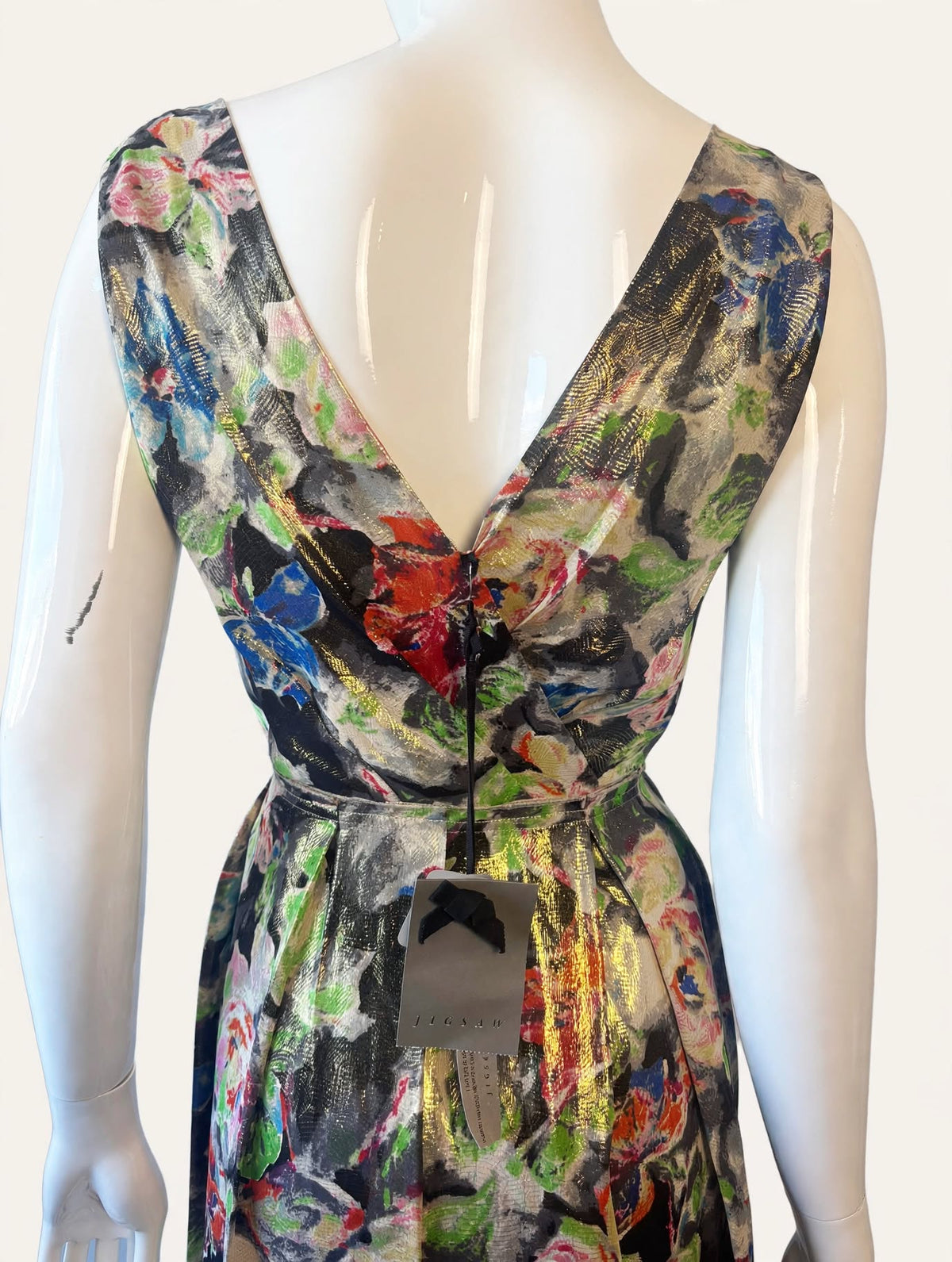Jigsaw Silk Versailles Wrap Dress Size 16 - BNWT RRP £198 - Multicolour Floral Tea Dress