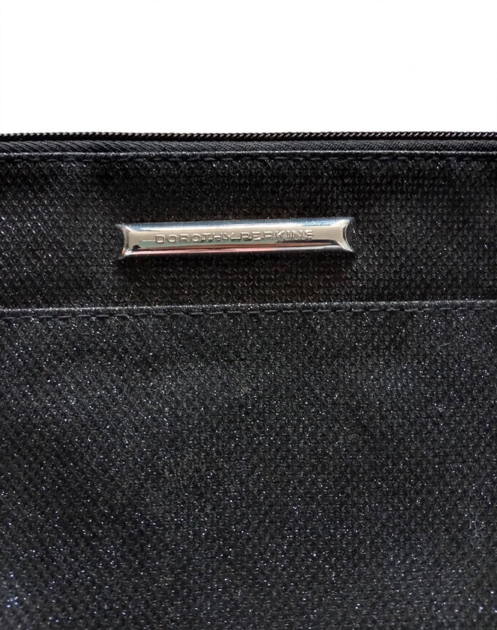 Dorothy Perkins Black Sparkle Wristlet Clutch Bag