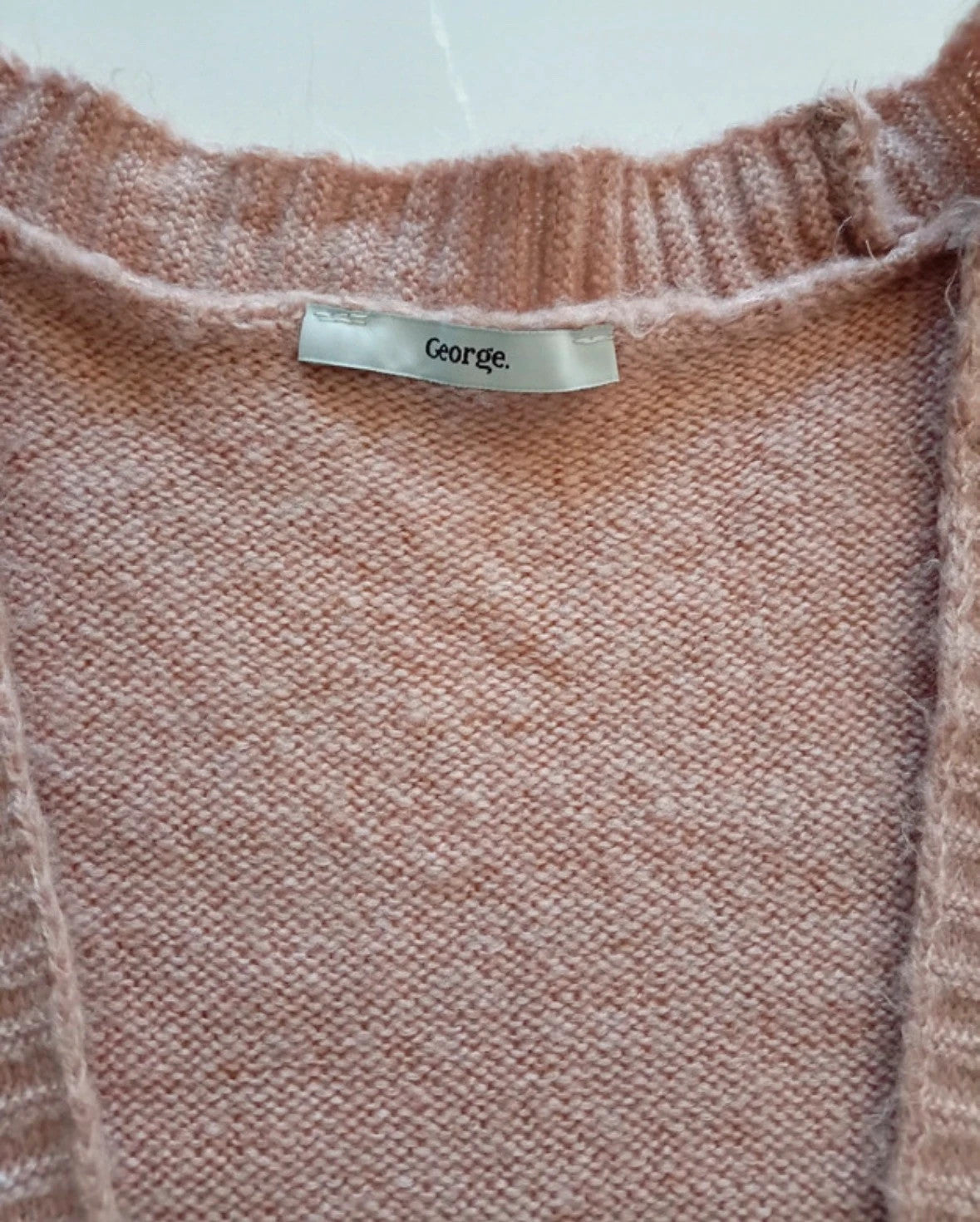 George oversized cable knit cardigan apricot chunky knit open front design