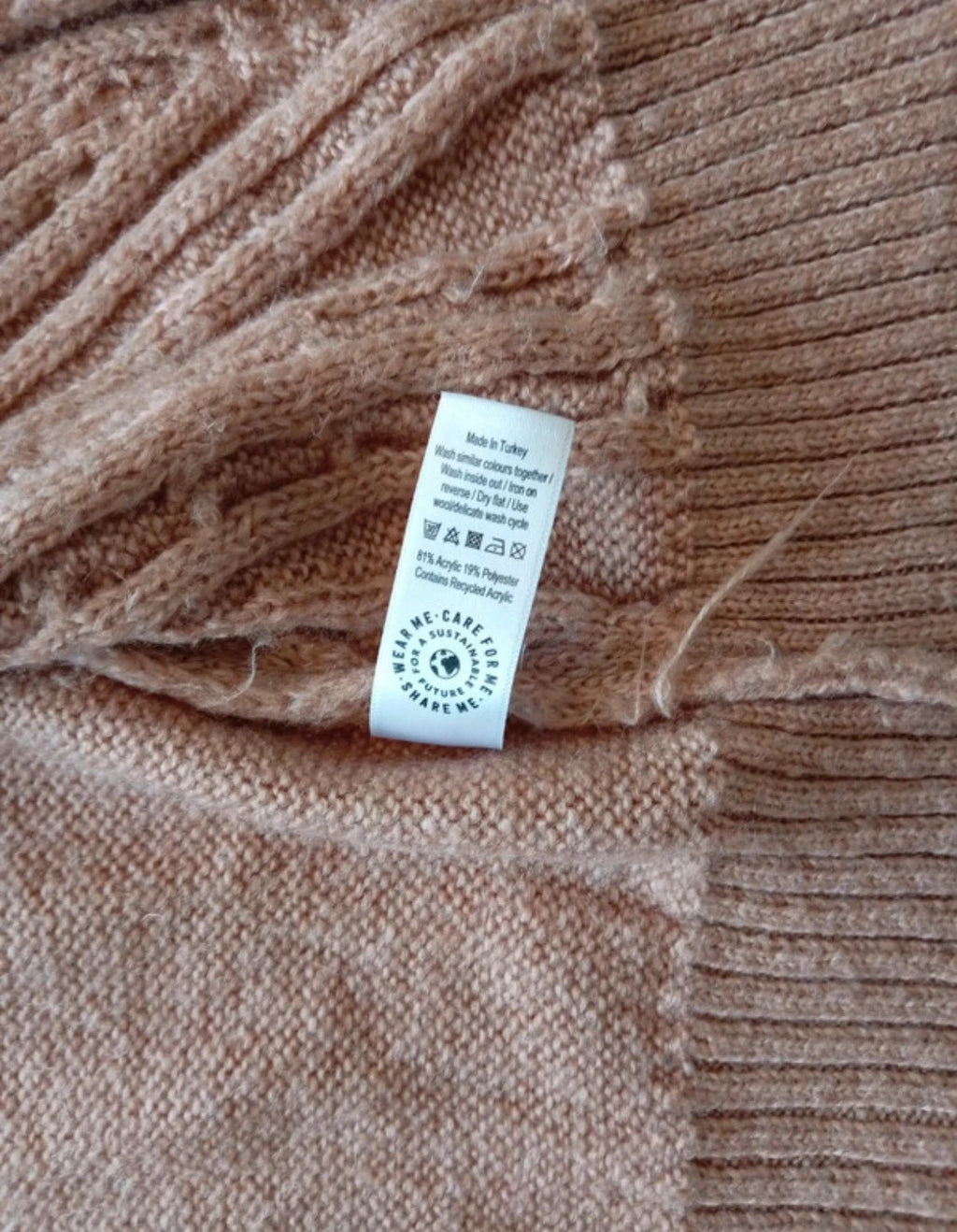 George oversized cable knit cardigan apricot chunky knit open front design
