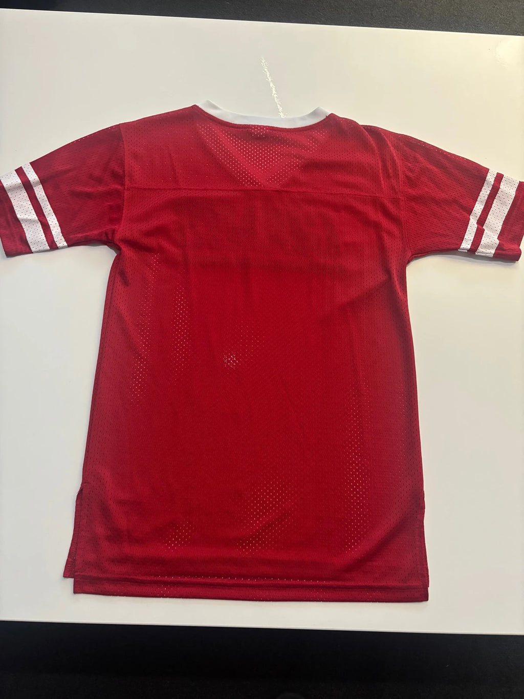 Victoria's Secret PINK burgundy NFL jersey with blue sequined GIANTS lettering and white trim.