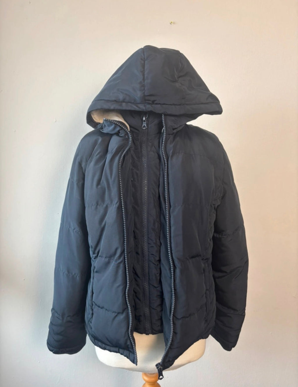SoulCal & Co Navy Hooded Puffer Jacket – Fleece Lined