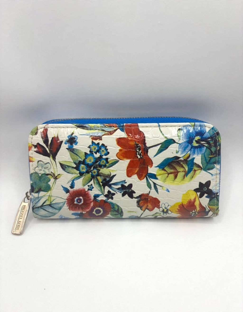 Michael Kors Floral Zip-Around Wallet – White Multicolour
