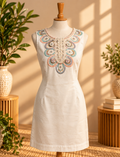 Monsoon Embellished Ivory Shift Dress – BNWT – UK 18