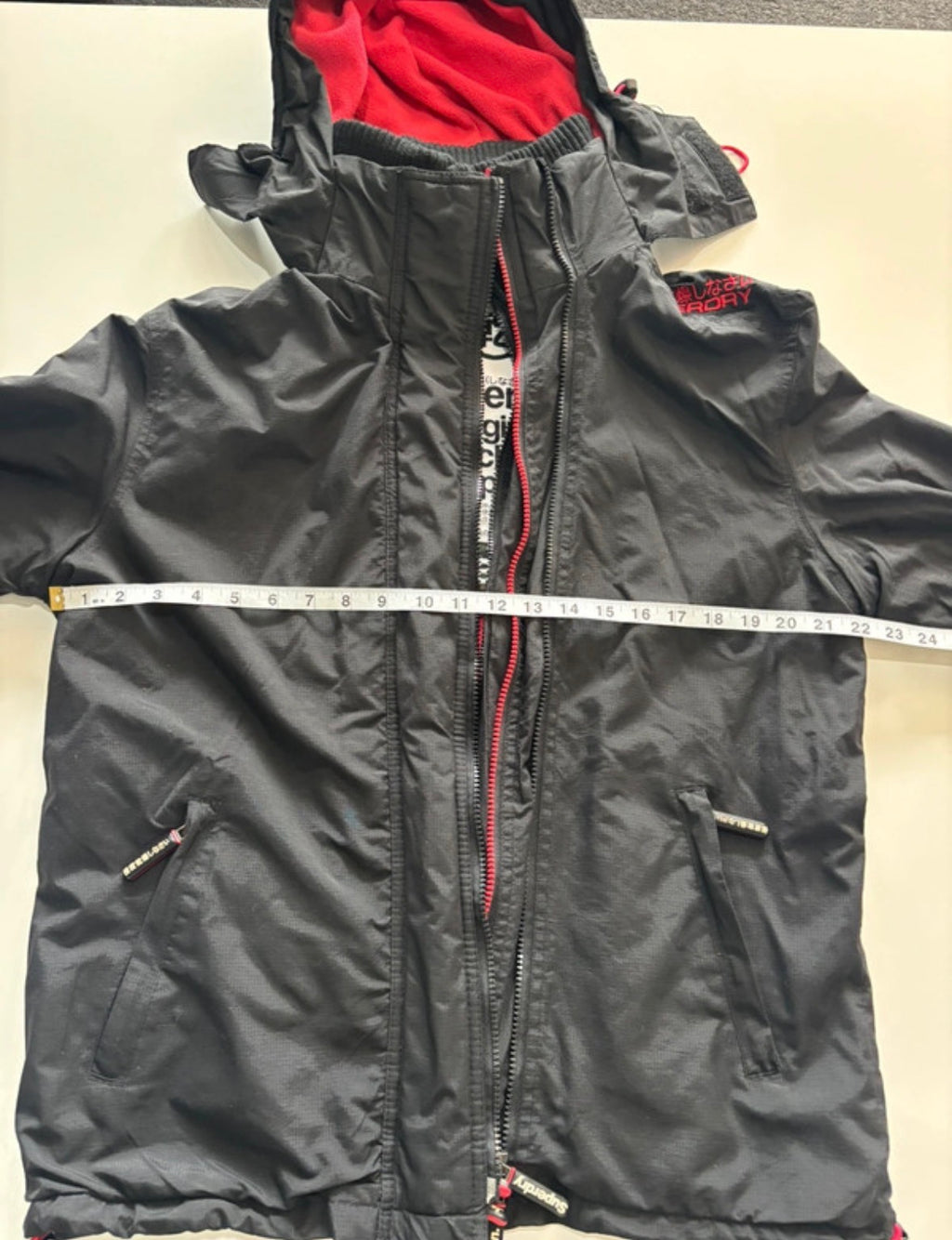 Superdry Original Windcheater Jacket – Black & Red – XL