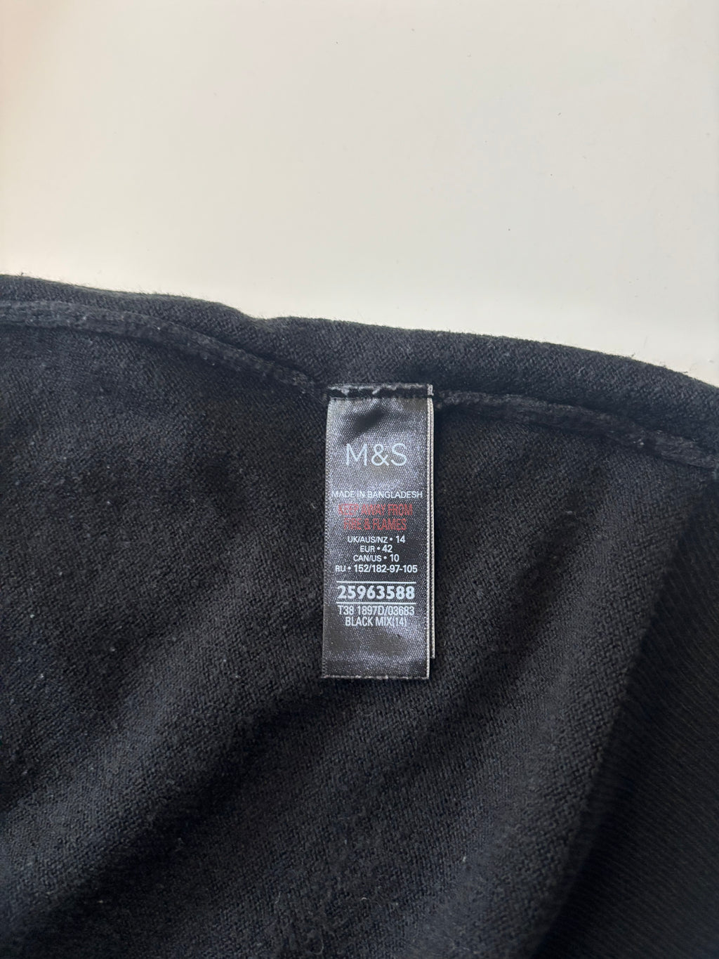M&S Collection Black & Cream Polka Dot Crew Neck Jumper – UK 14
