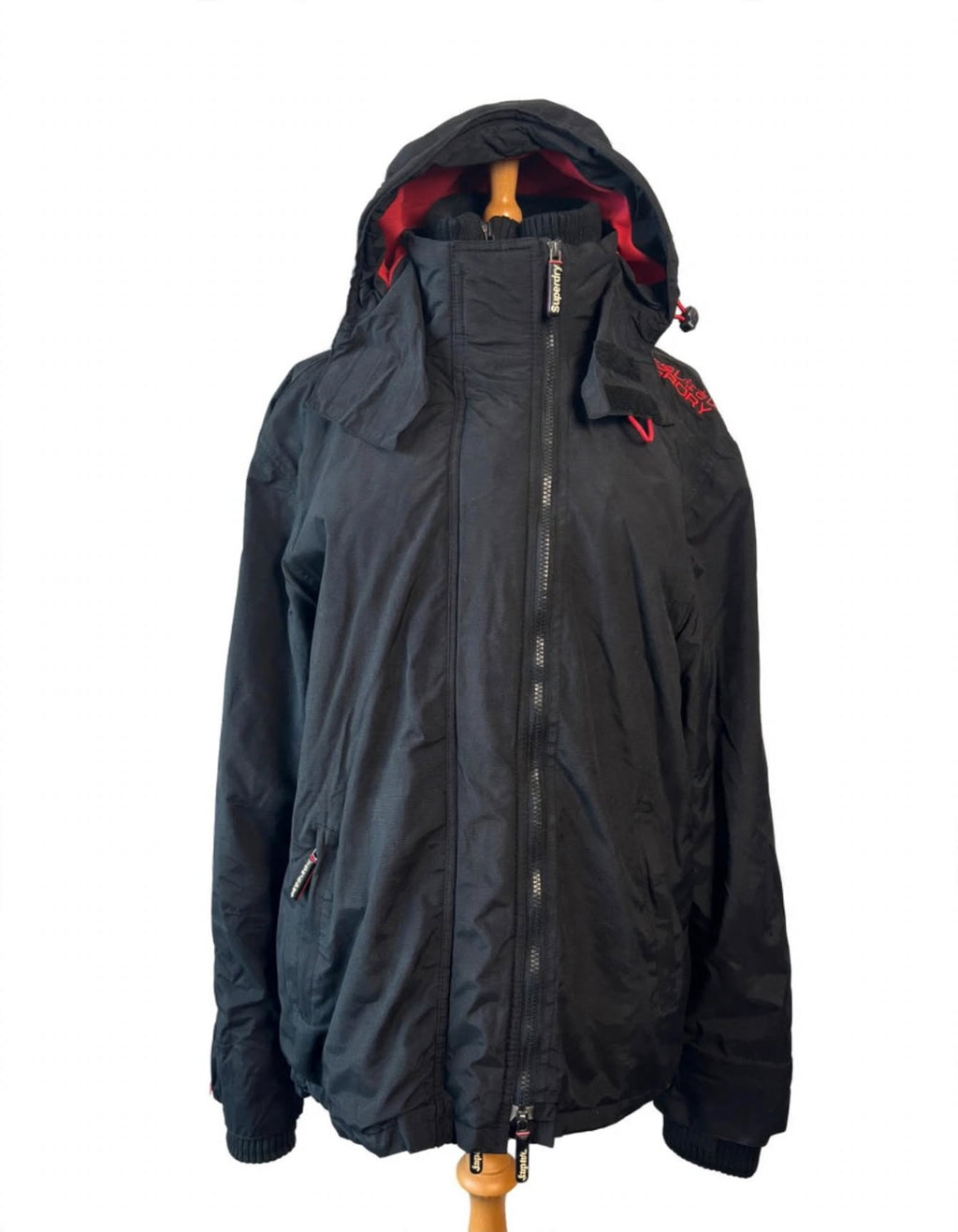 Superdry Original Windcheater Jacket – Black & Red – XL