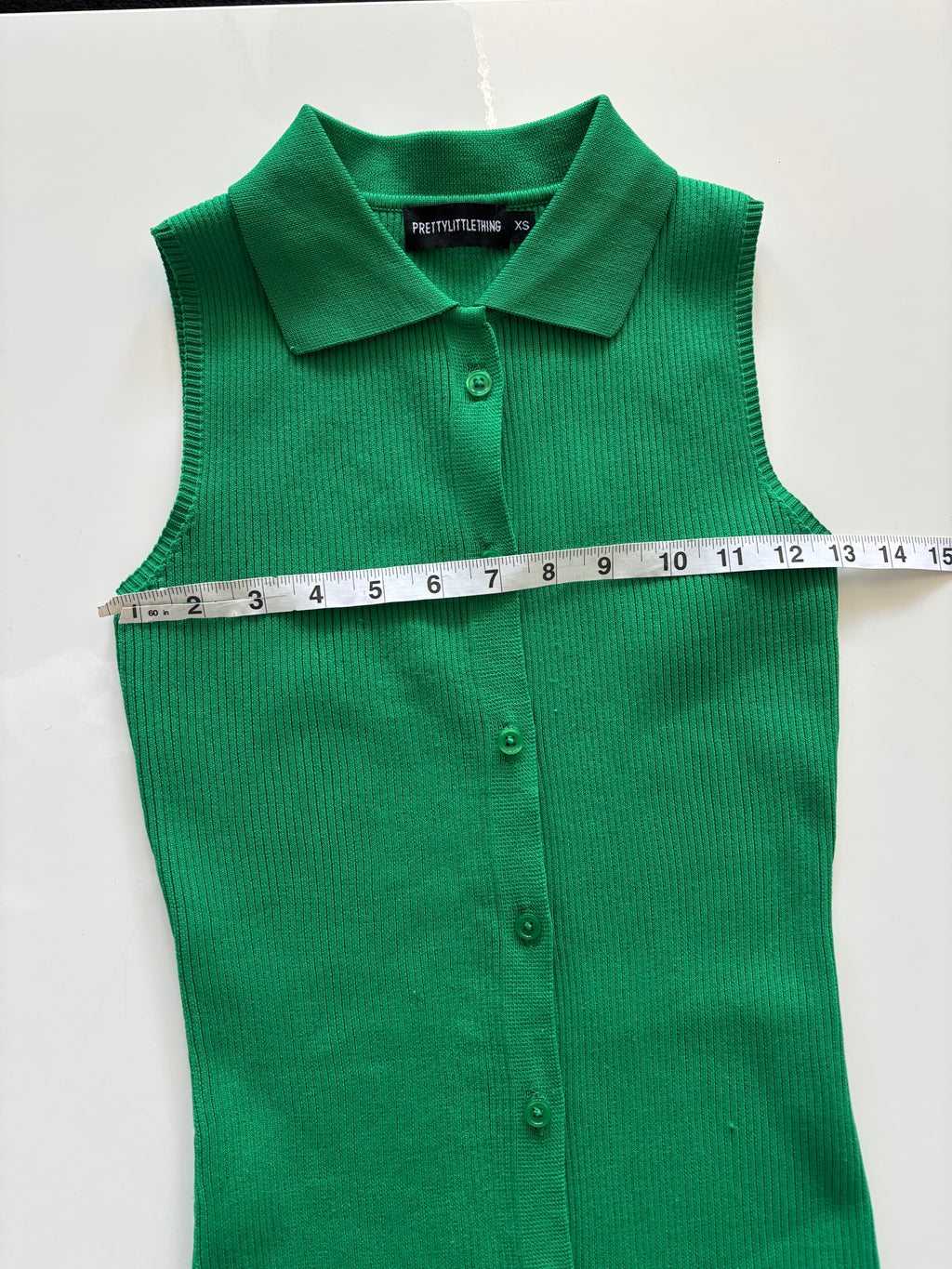 💚 Emerald Green Ribbed Bodycon Dress