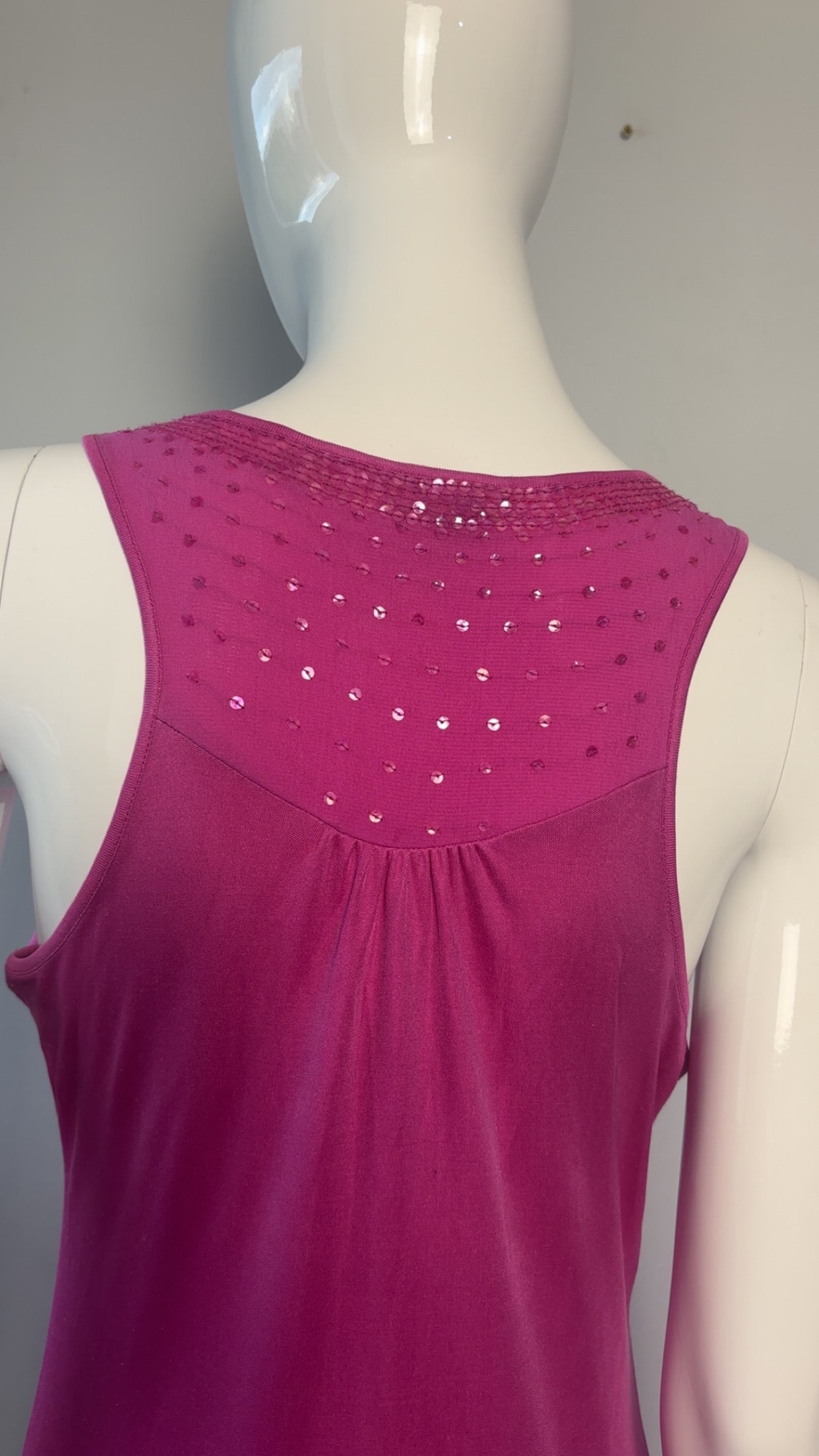 Ted Baker London 100% Silk Pink Embellished Dress – Size 3 (UK 12)