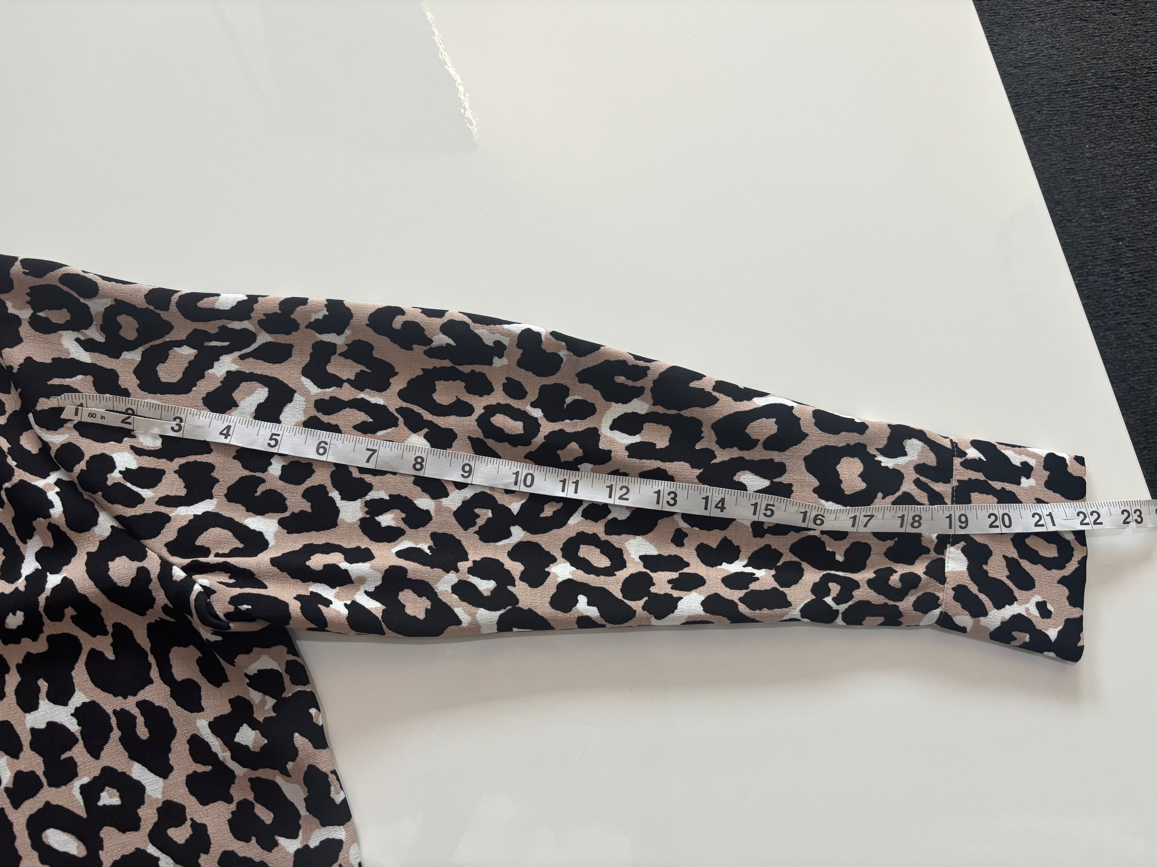M&S Collection Leopard Print V-Neck Blouse Top Size 14