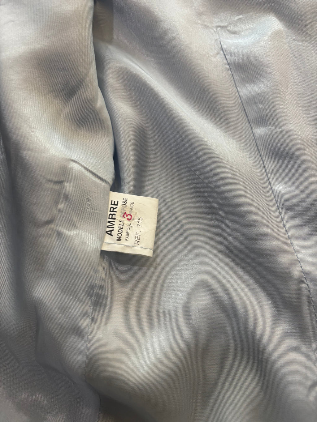 Ambre Paris Powder Blue Tailored Jacket – Vintage-Inspired Gold Stitch Detail