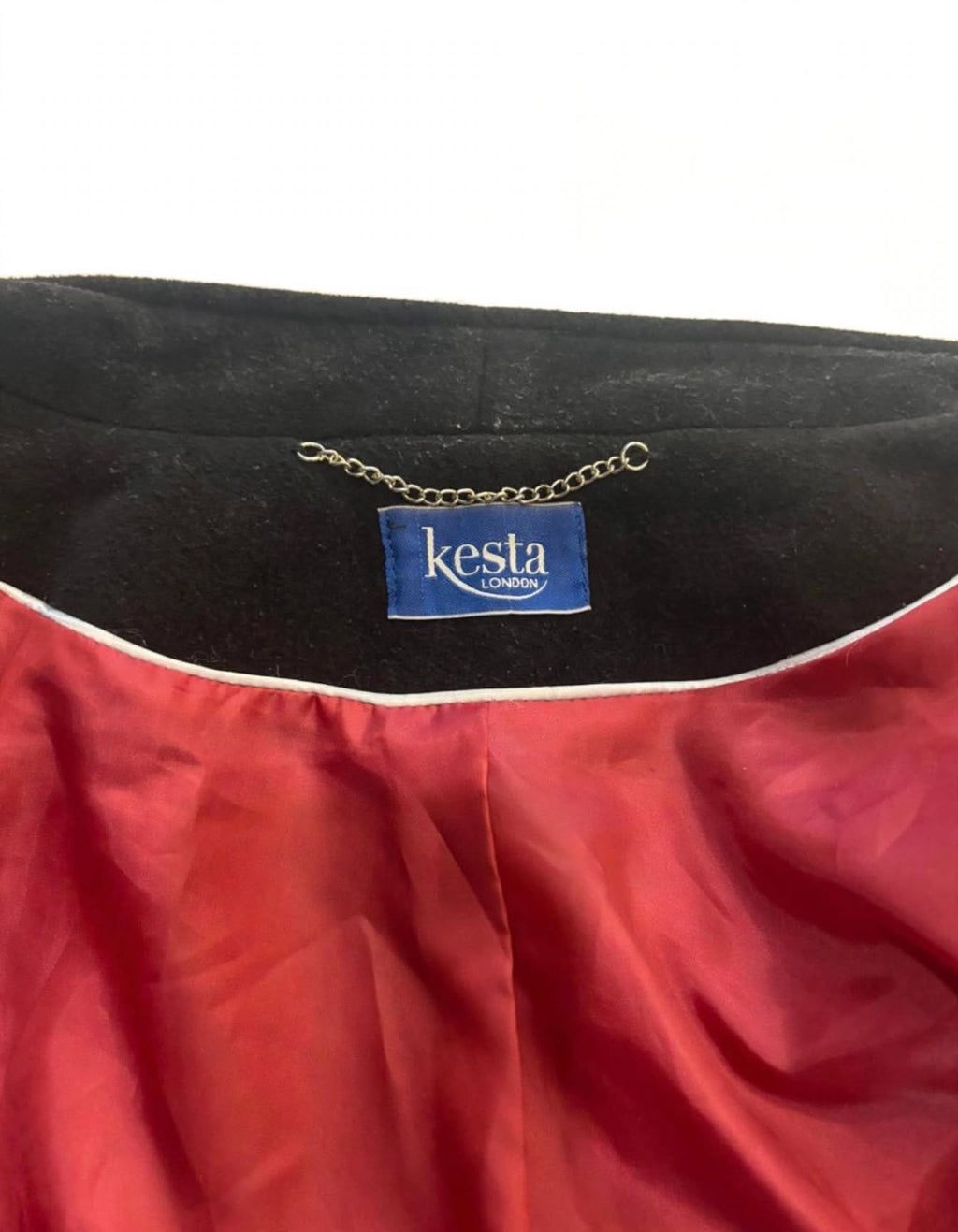 Kesta London Red Wool & Cashmere Coat – Vintage Made in England – UK 20