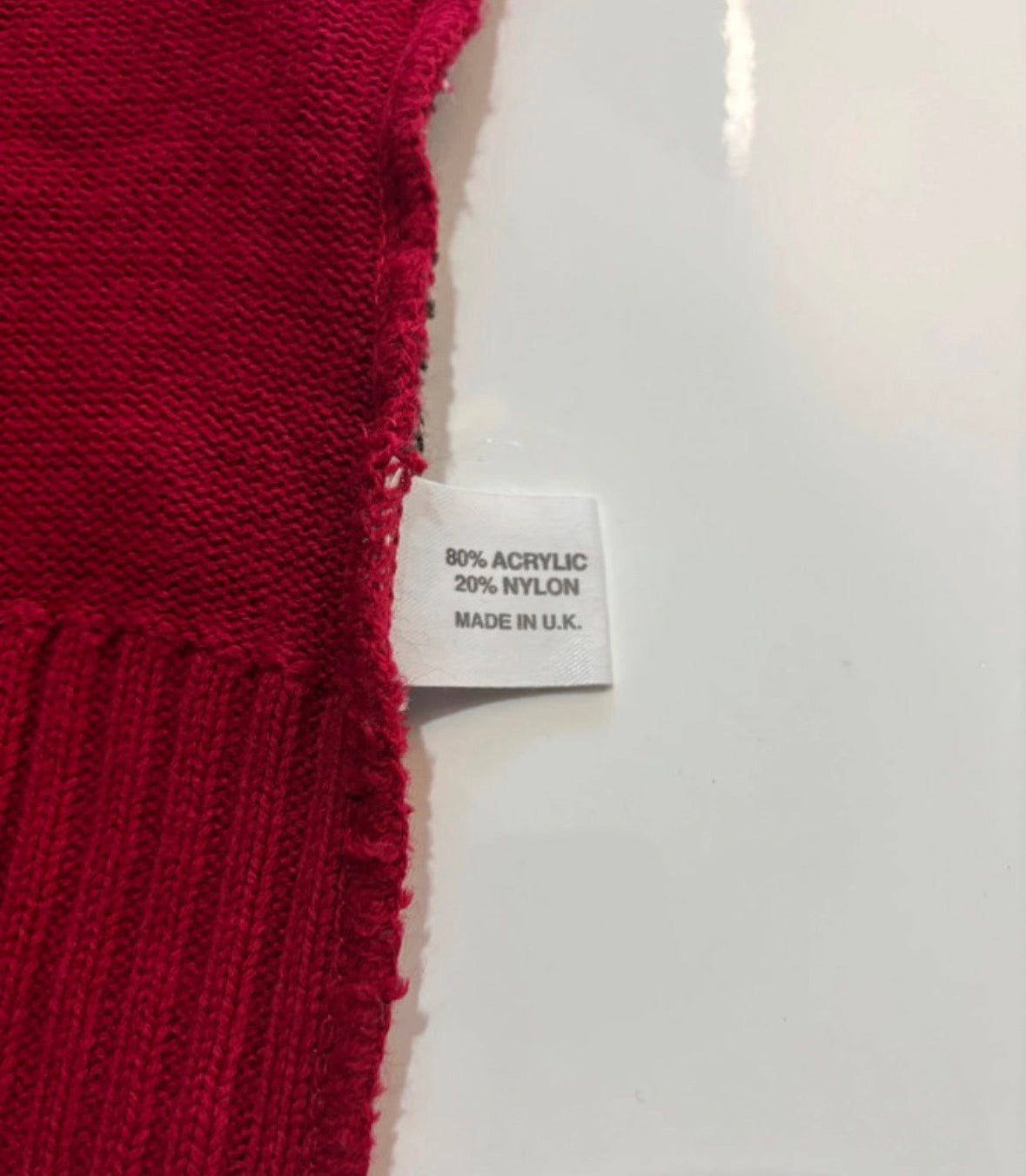 Influence Red Reindeer Christmas Knitted Jumper – Made in UK