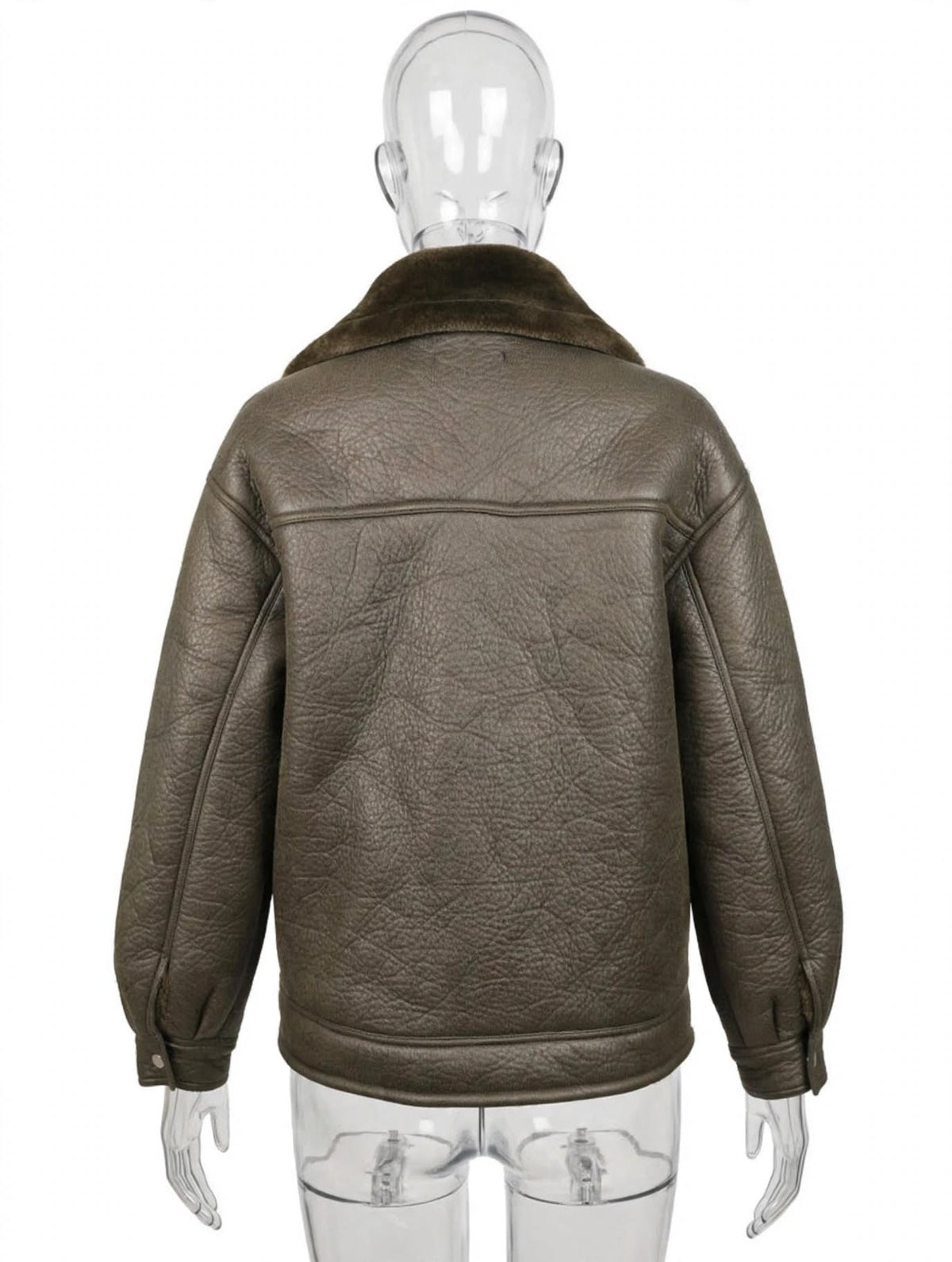 George Brown Faux Shearling Aviator Jacket – Size M – New Without Tags