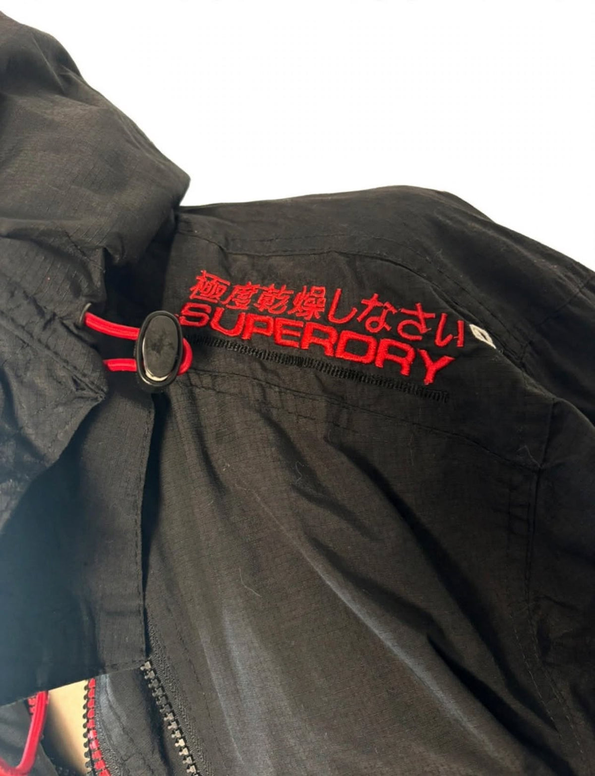 Superdry Original Windcheater Jacket – Black & Red – XL