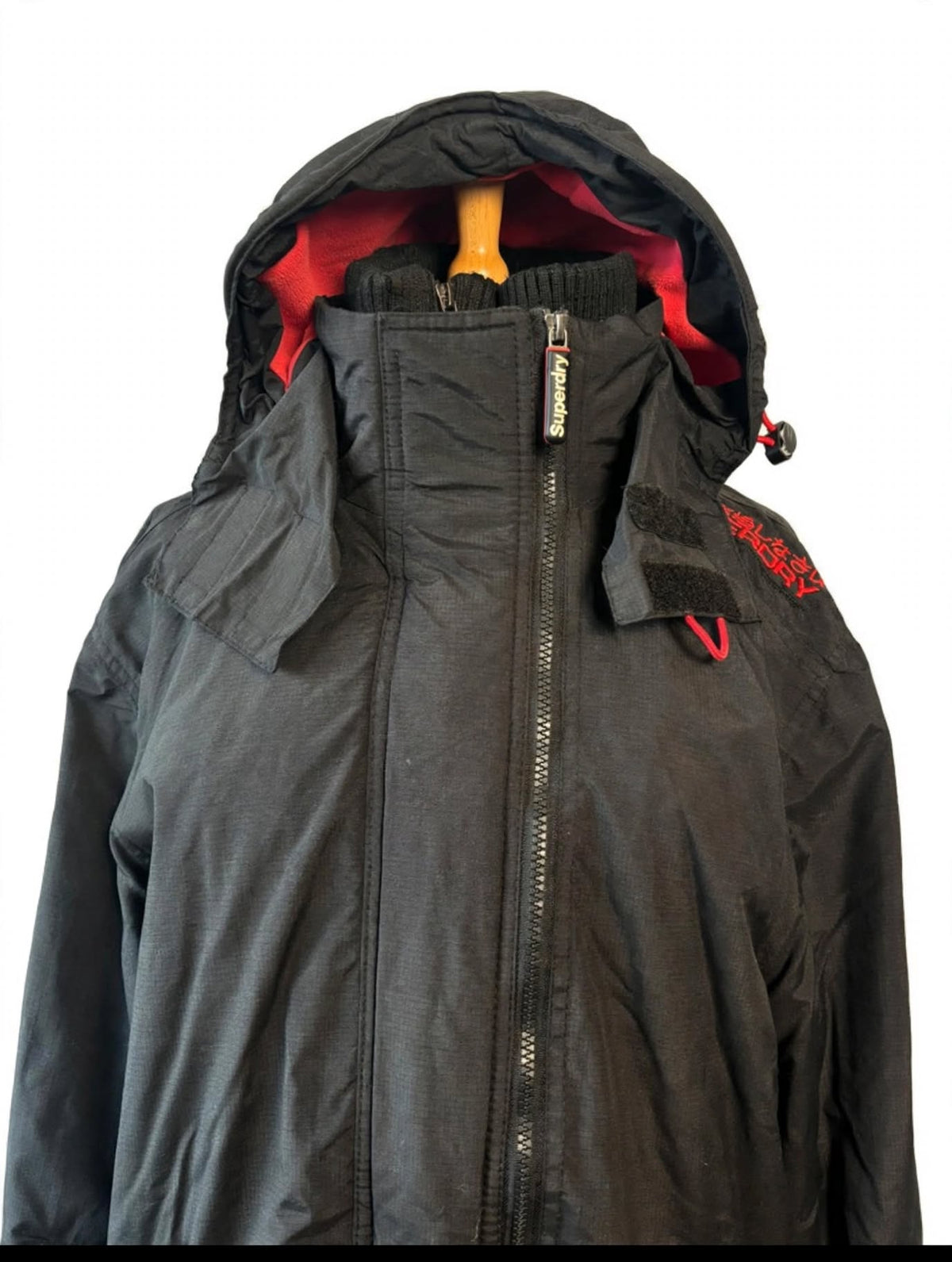 Superdry Original Windcheater Jacket – Black & Red – XL