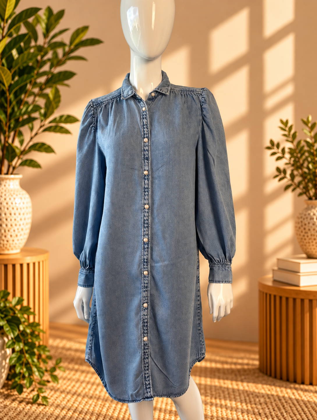 AllSaints Ella Denim Shirt Dress – Medium