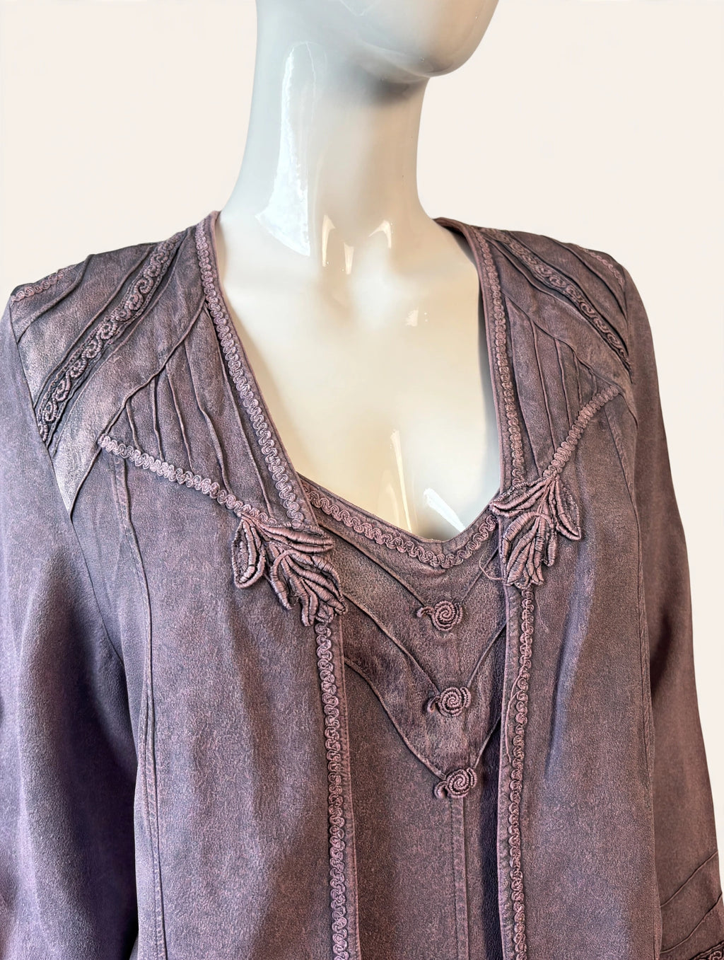 Vintage Tuscany Collection Lilac Maxi Dress & Bolero Jacket Co-Ord