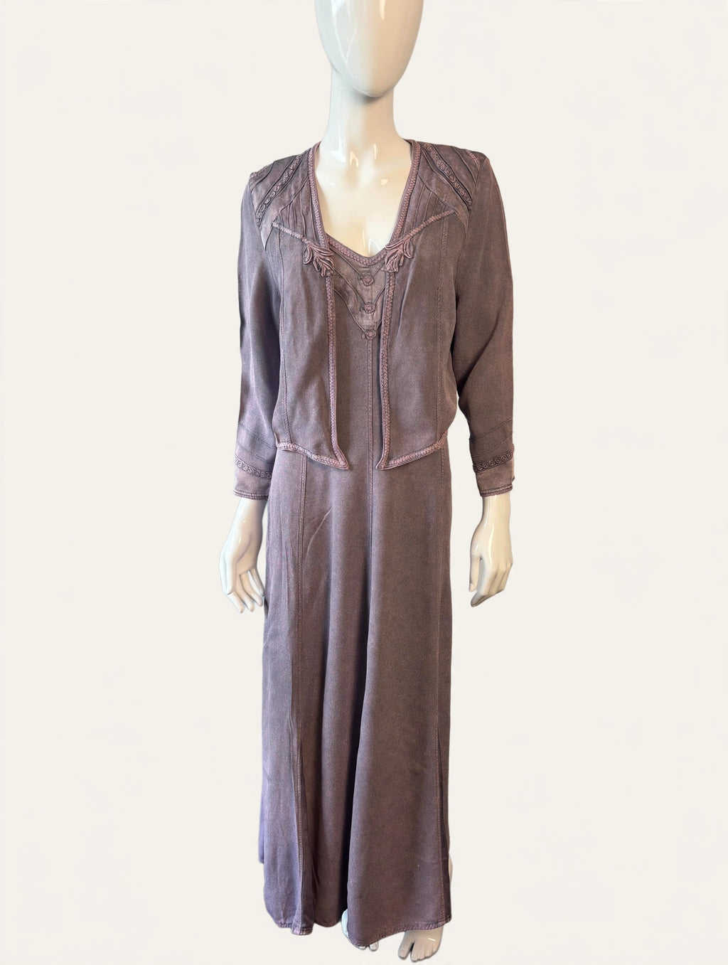 Vintage Tuscany Collection Lilac Maxi Dress & Bolero Jacket Co-Ord