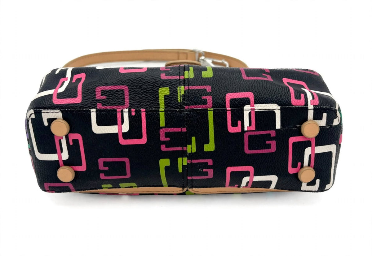 Vintage Guess Y2K Baguette Shoulder Bag – Multicolour Logo Print