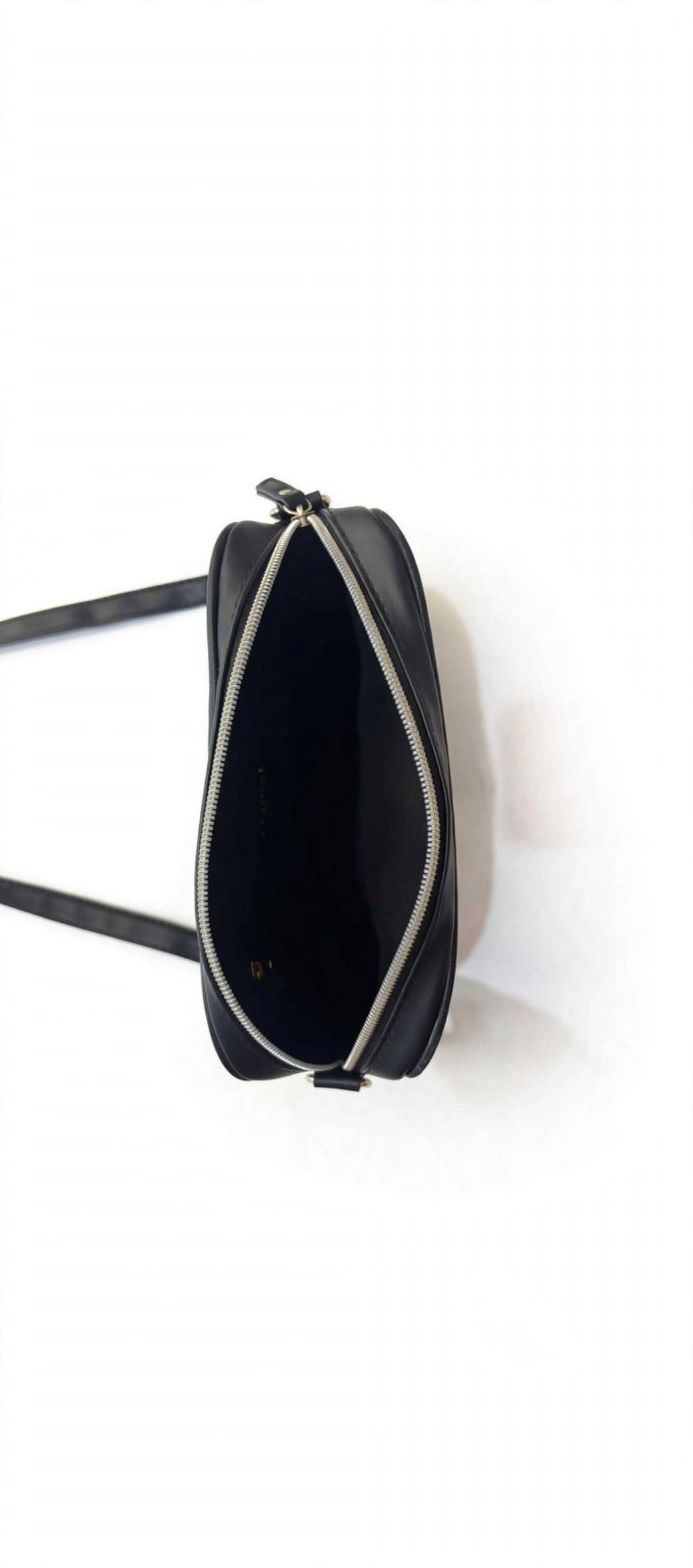 George Black Quilted Crossbody Bag with Gold Chain
