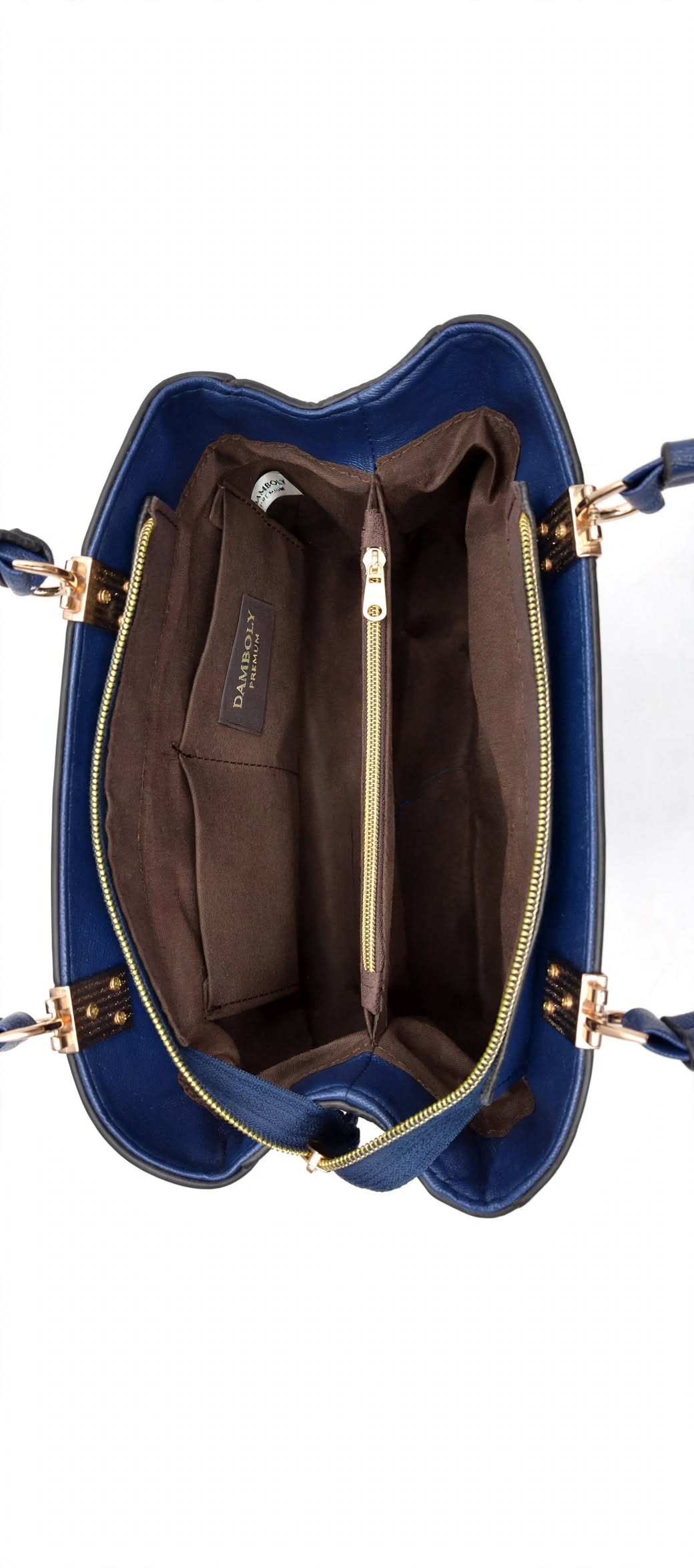Danbaoly Blue Structured Handbag