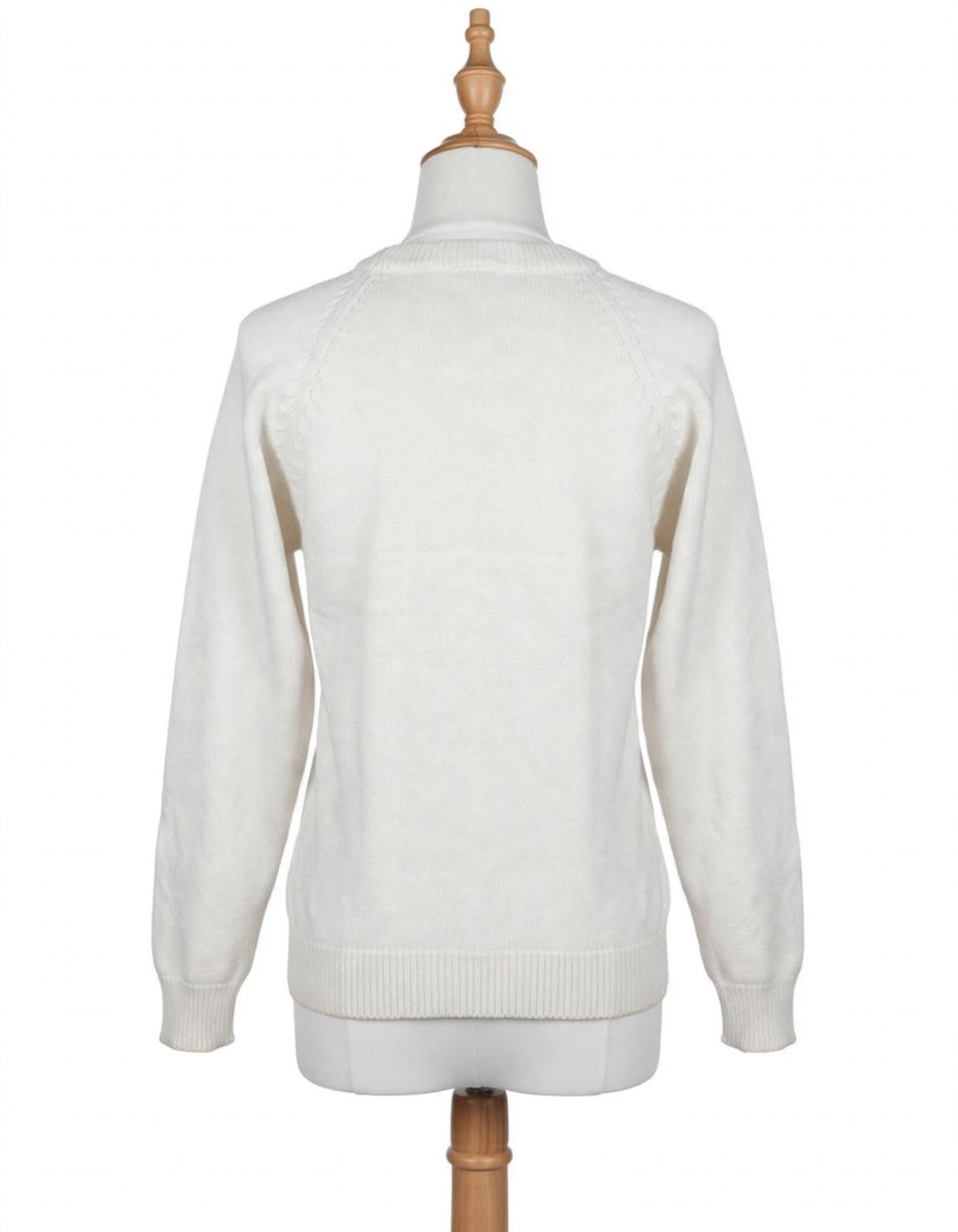 Vintage Falmer Victorian Garden Cream Cotton Cable Knit Jumper – Size M