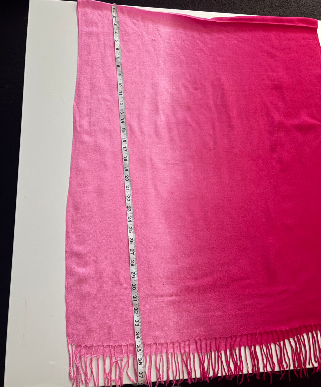 Pashmina Silk Blend Ombre Pink Scarf | Two-Tone Fuchsia & Blush Wrap