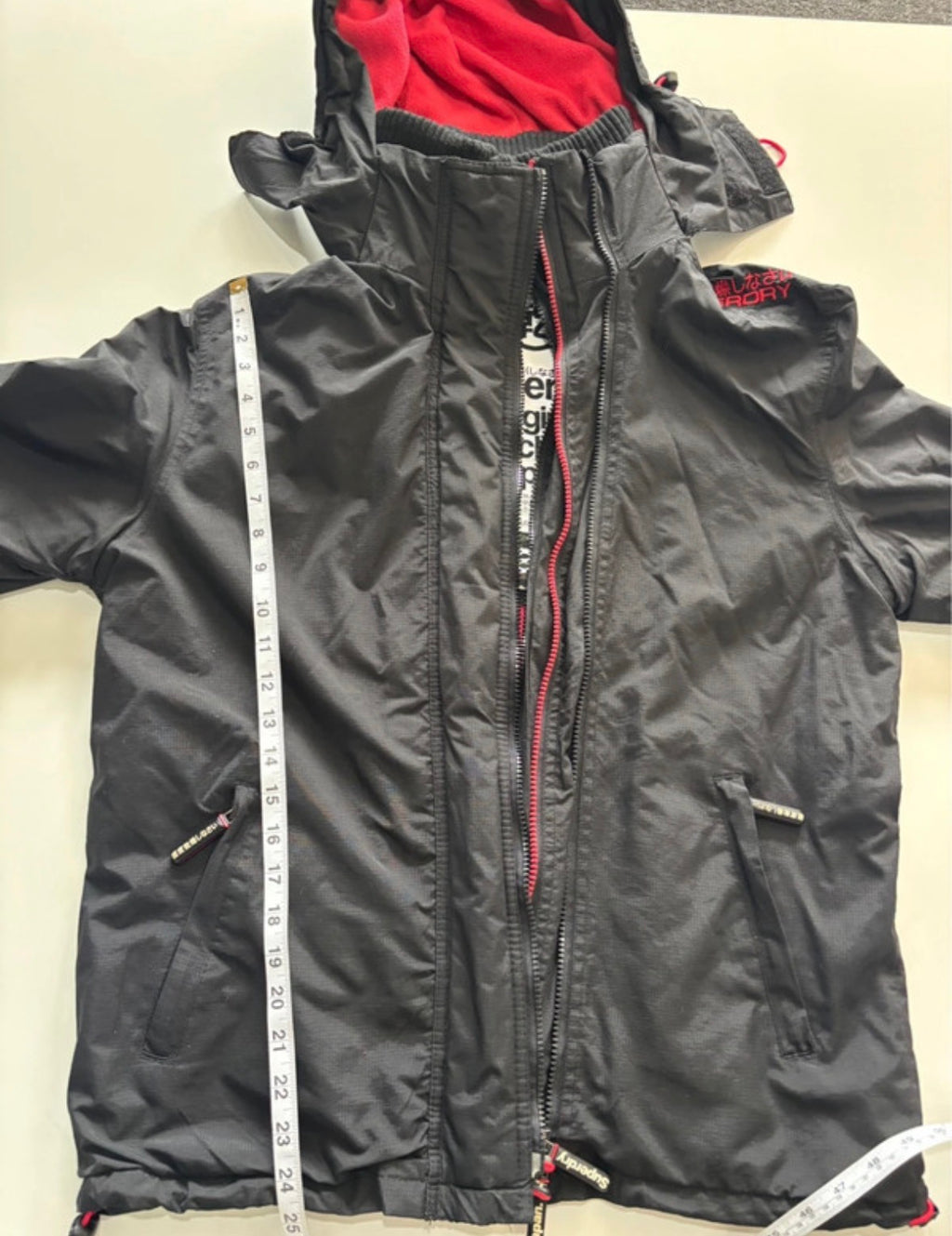 Superdry Original Windcheater Jacket – Black & Red – XL