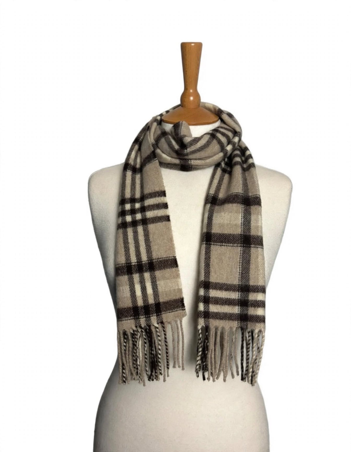 Brook Taverner 100% Lambswool Check Scarf – Made in the British Isles