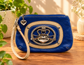 Kathy Van Zeeland Y2K Blue Wristlet Bag – Crown Heart McBling Purse