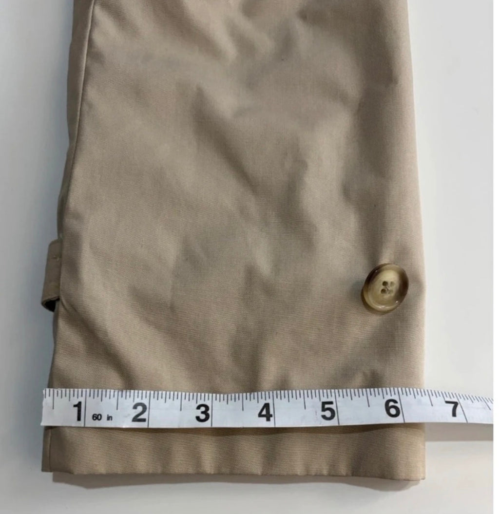 Vintage Style Beige Belted Longline Trench Coat – UK 12–14