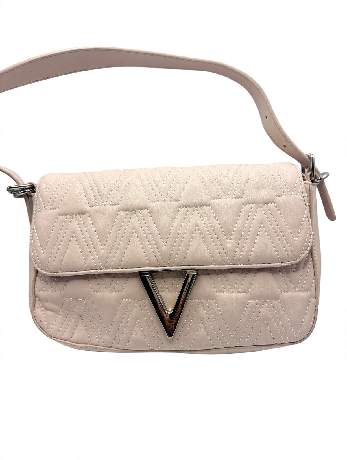 Mario Valentino SPA - Avaline Blush Pink Quilted Shoulder Bag - Authentic Designer