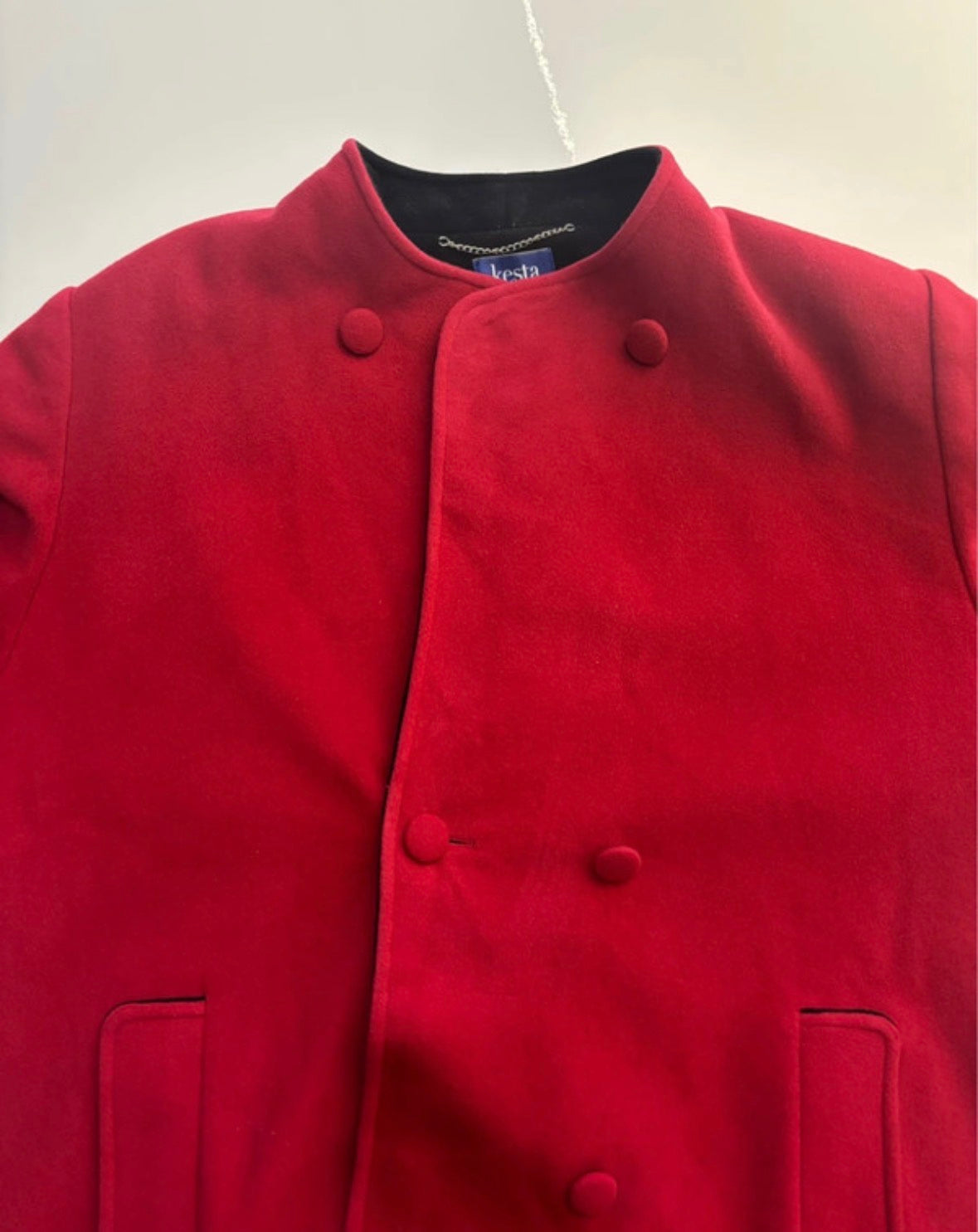 Kesta London Red Wool & Cashmere Coat – Vintage Made in England – UK 20