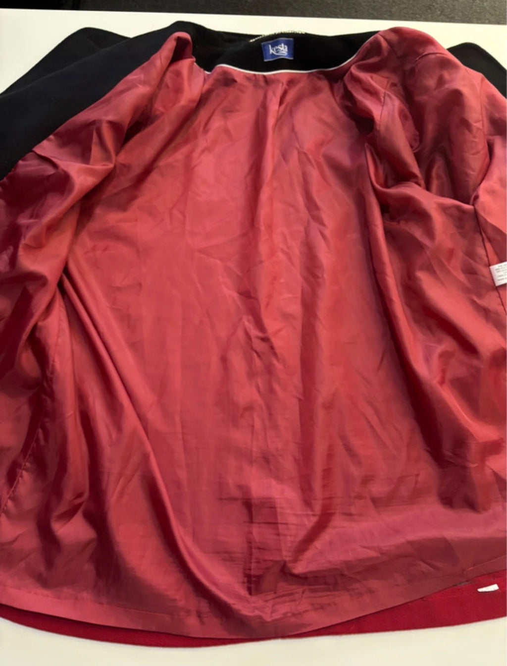 Kesta London Red Wool & Cashmere Coat – Vintage Made in England – UK 20