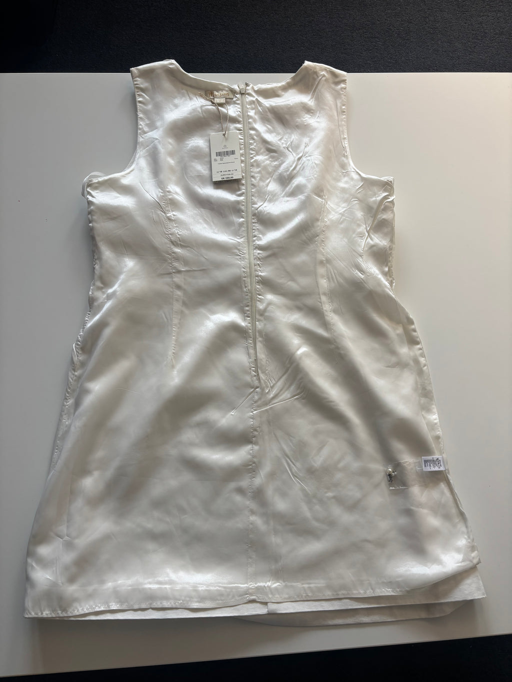 Monsoon Embellished Ivory Shift Dress – BNWT – UK 18