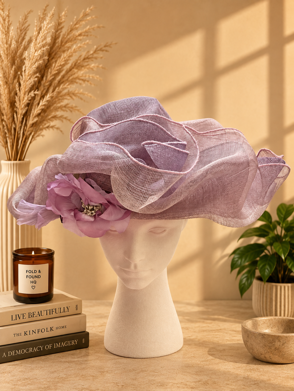 Peter Bettley London Blush Pink Wide Brim Occasion Hat – Wedding & Races