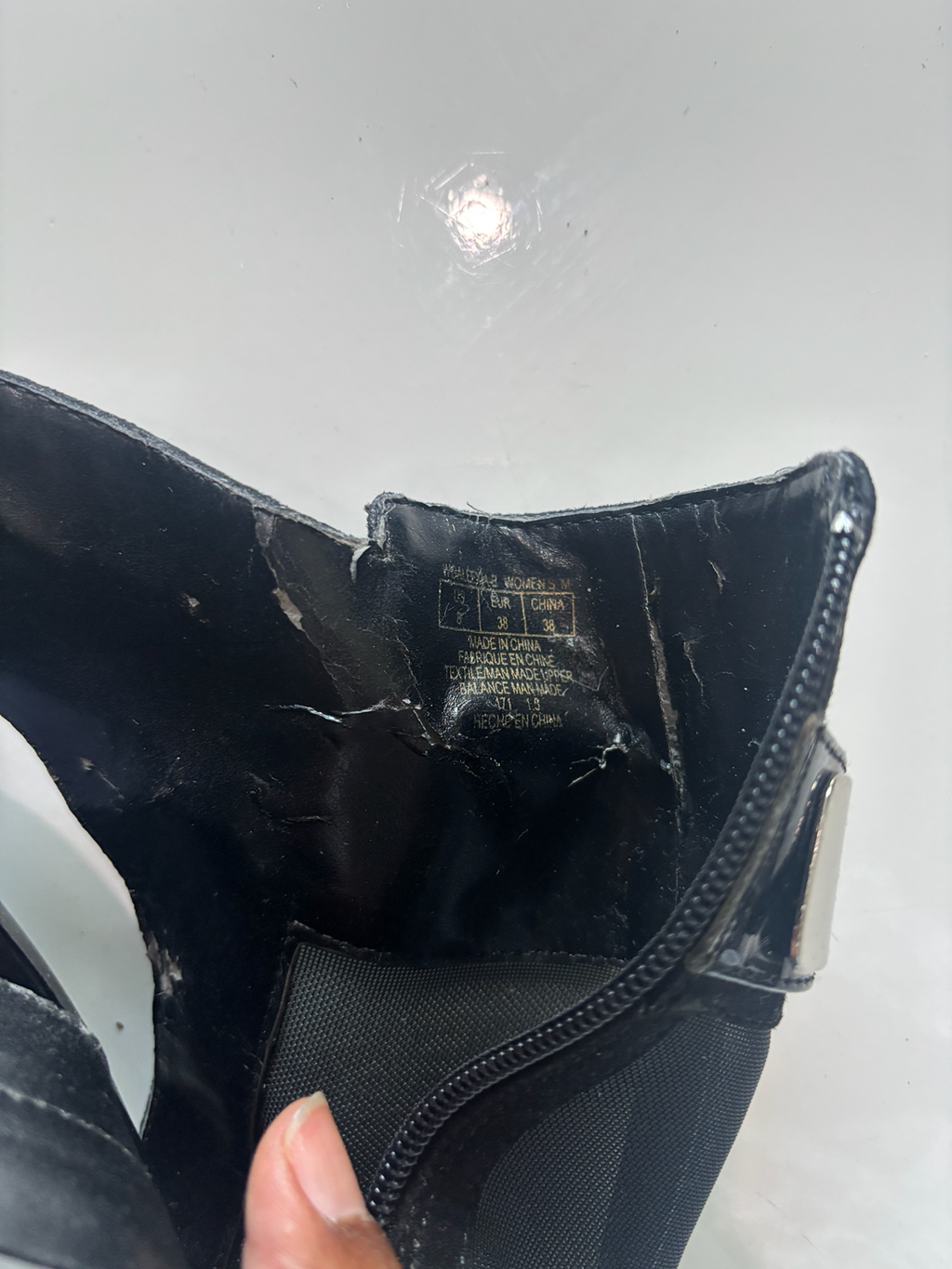 GUESS Black Mesh & Suede-Effect Peep Toe Heels – Silver Detail | UK 6