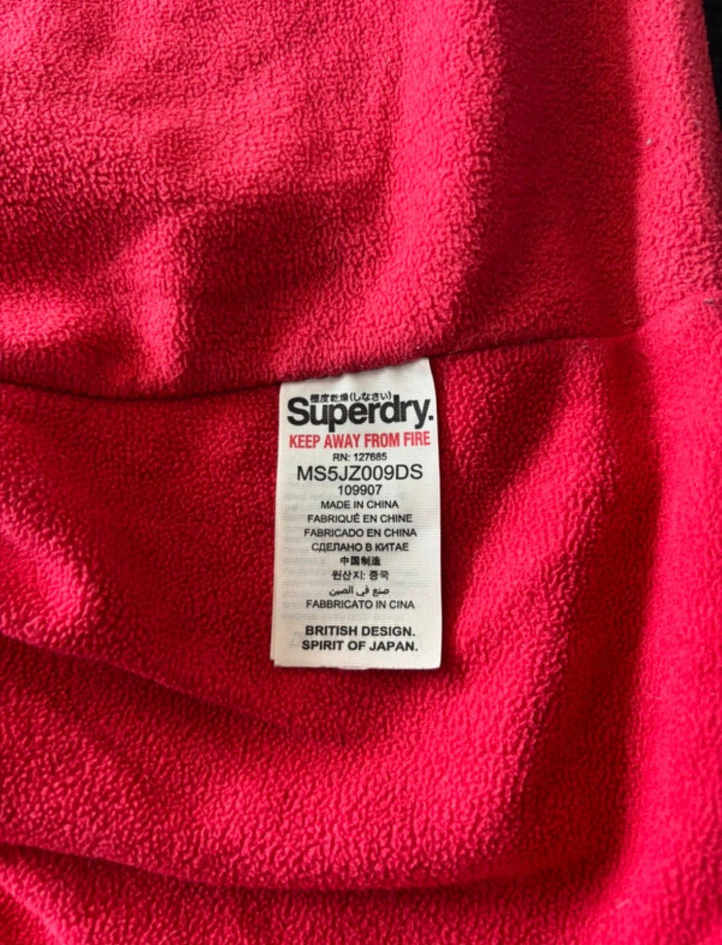 Superdry Original Windcheater Jacket – Black & Red – XL
