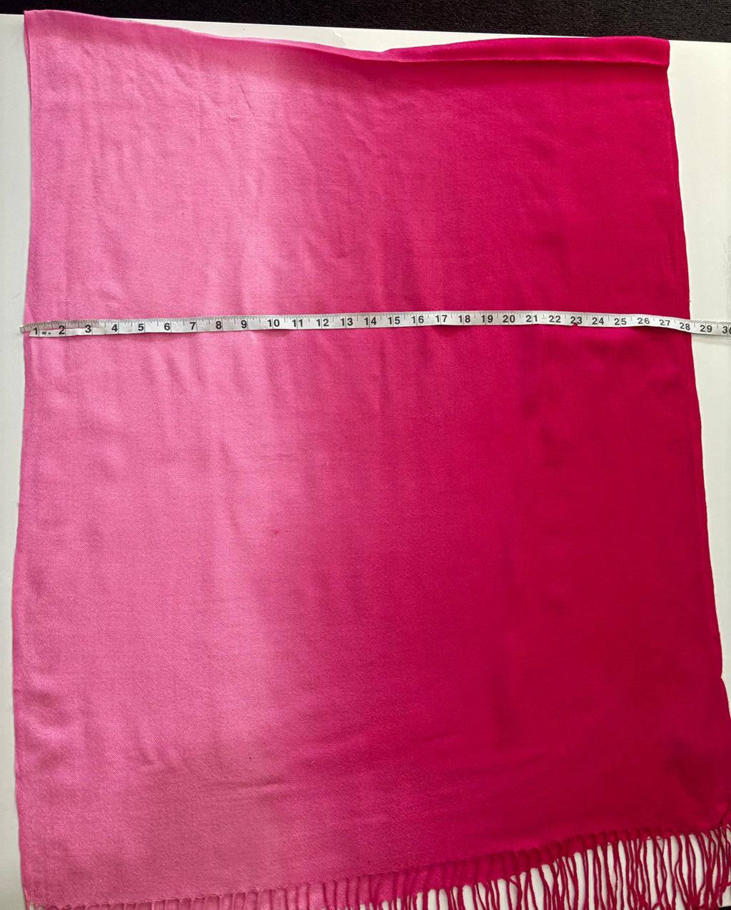 Pashmina Silk Blend Ombre Pink Scarf | Two-Tone Fuchsia & Blush Wrap