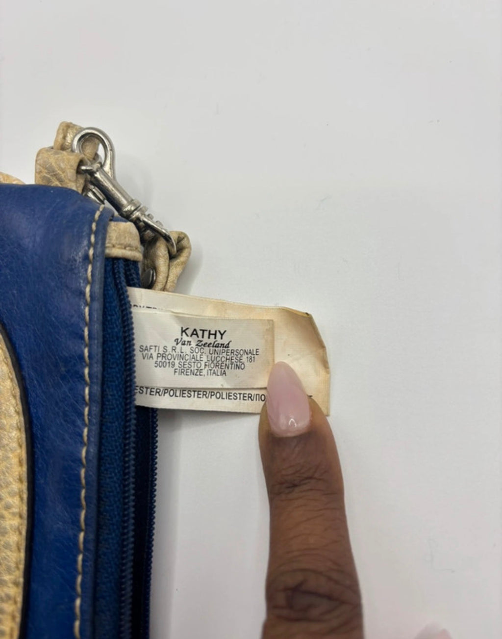Kathy Van Zeeland Y2K Blue Wristlet Bag – Crown Heart McBling Purse