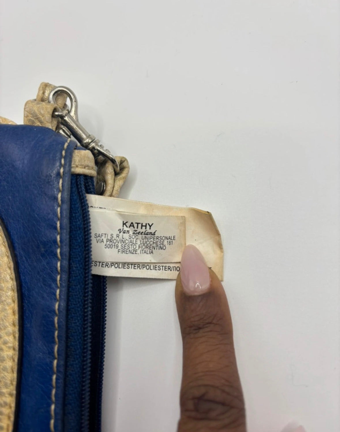Kathy Van Zeeland Y2K Blue Wristlet Bag – Crown Heart McBling Purse
