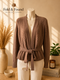 Per Una Vintage-Style Textured Tie-Front Cardigan – UK 10