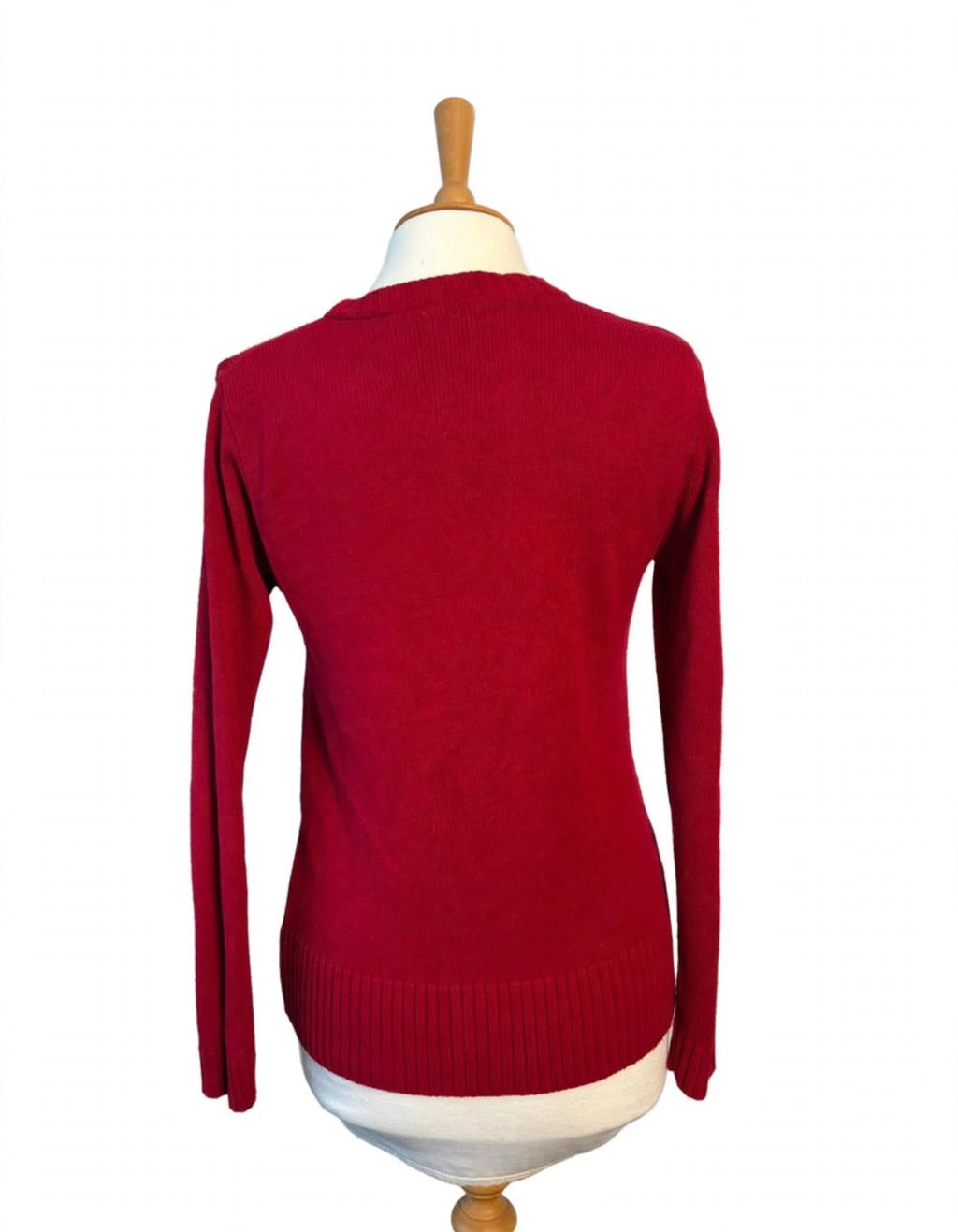 Influence Red Reindeer Christmas Knitted Jumper – Made in UK