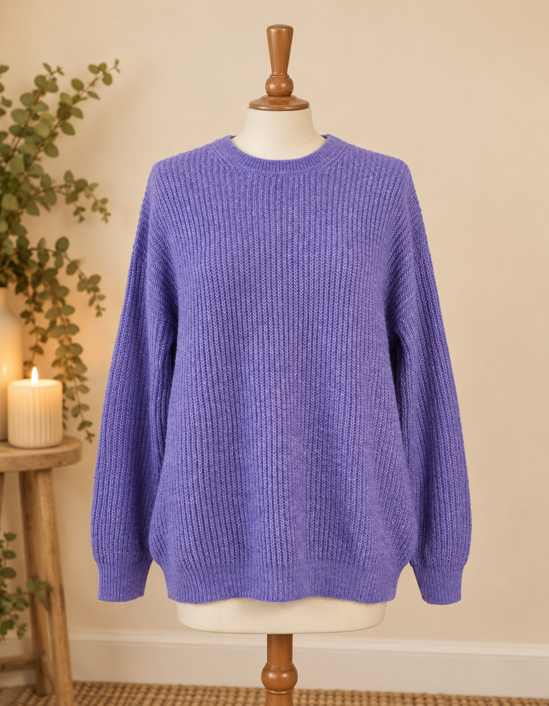 Avenue Lilac Purple Chunky Knit Jumper – Size M