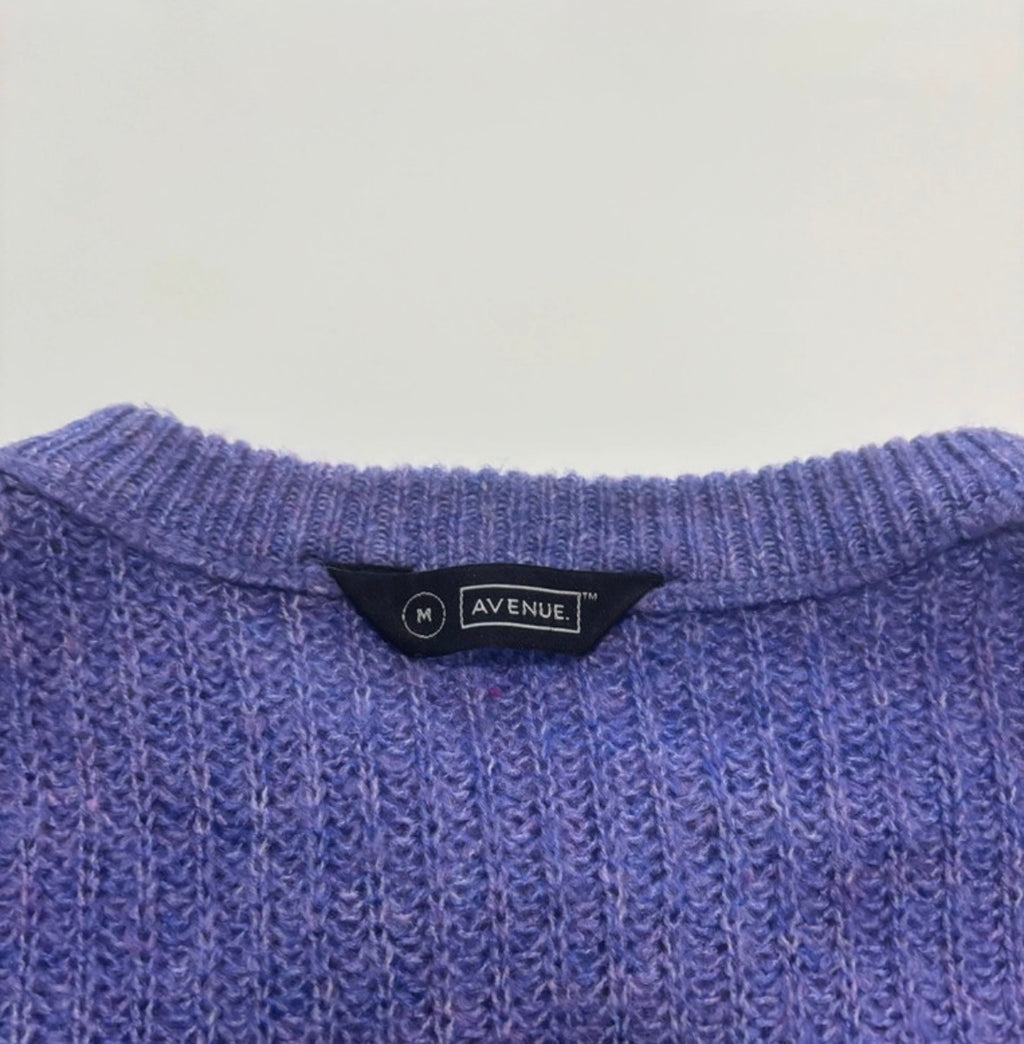 Avenue Lilac Purple Chunky Knit Jumper – Size M