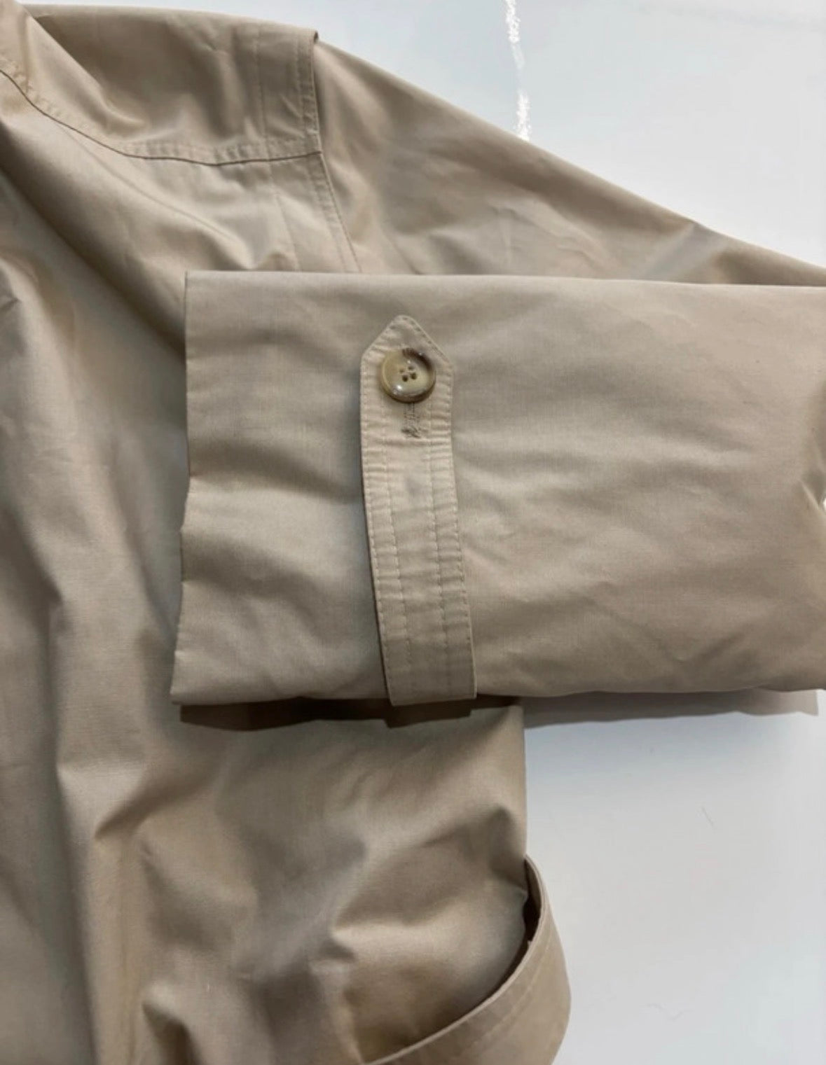 Vintage Style Beige Belted Longline Trench Coat – UK 12–14