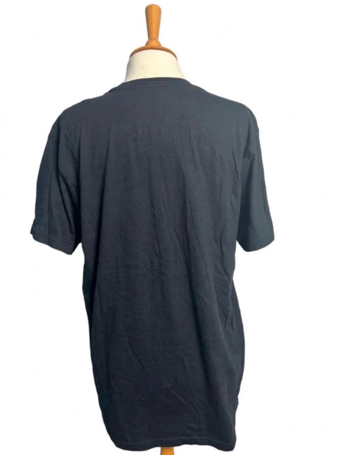 Black Polar Bear Christmas Lights Cotton T-Shirt – Size L