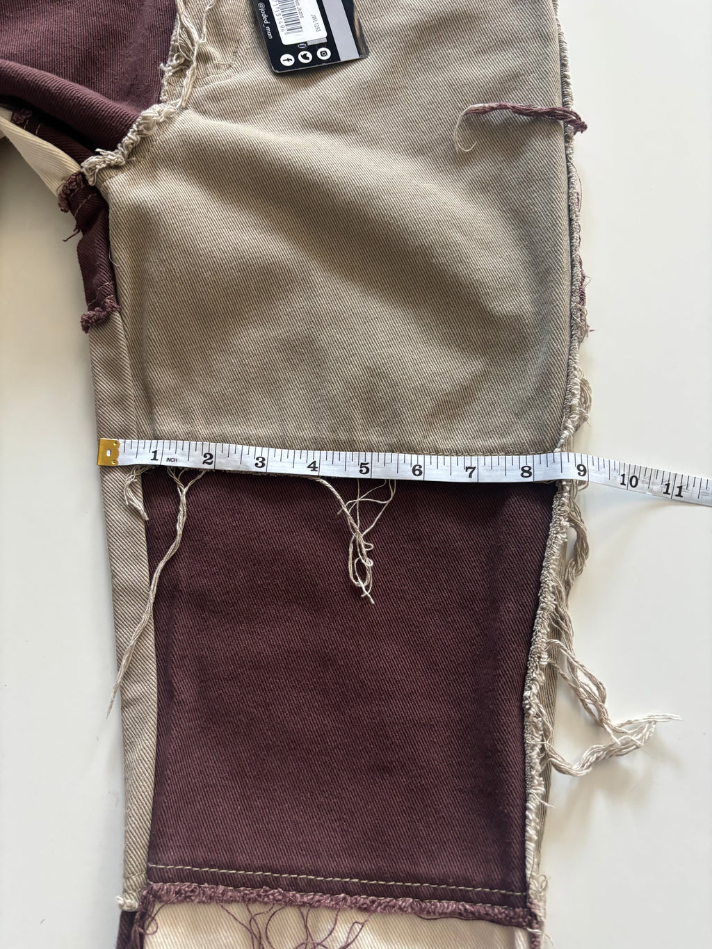 Jaded London Brown Patchwork Denim Jeans - BNWT - W24 Boyfriend Fit - JWL1293